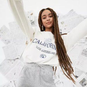 NastyGal California Callin' Relaxed Graphic Crewneck Sweatshirt